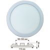Ecola LED downlight �������. ������� �������� � ���������� ��� ����� ��������� (50-100mm) 8W 220V 6500K 115x20